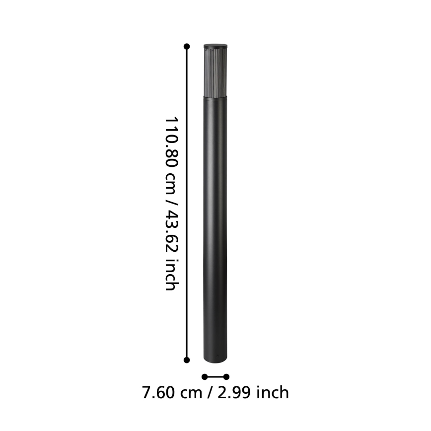 Eglo - Екстериорна лампа 1xE27/15W/230V 110 см IP54