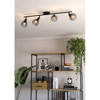 Eglo - Спот 4xE14/40W/230V черен