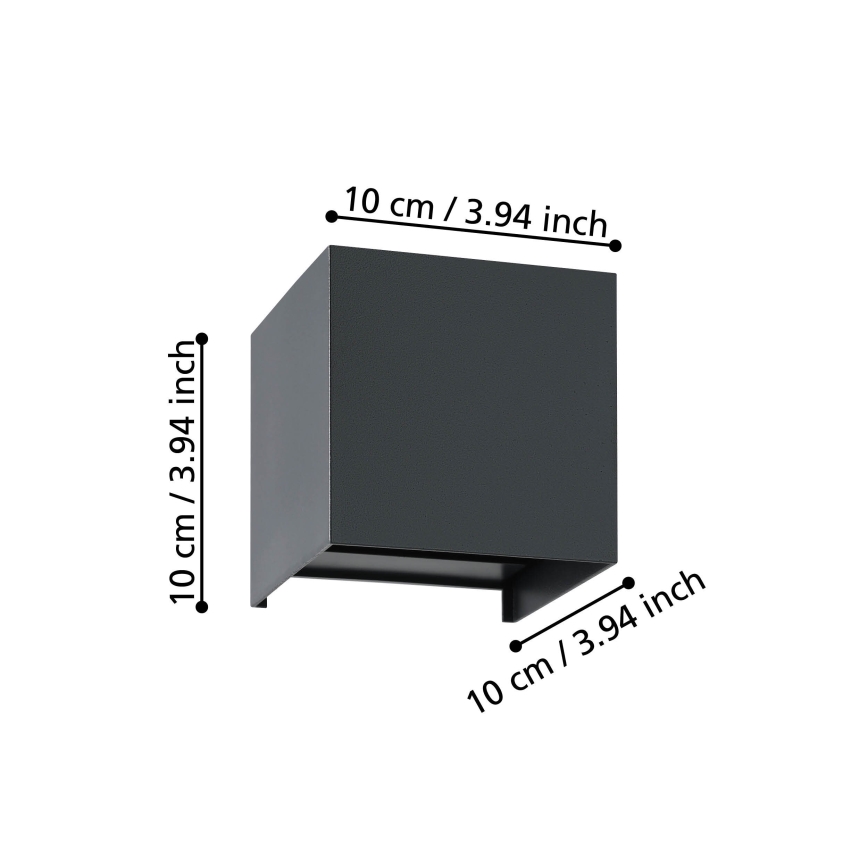 Eglo - LED аплик 2xLED/1,5W/230V 3000K черен