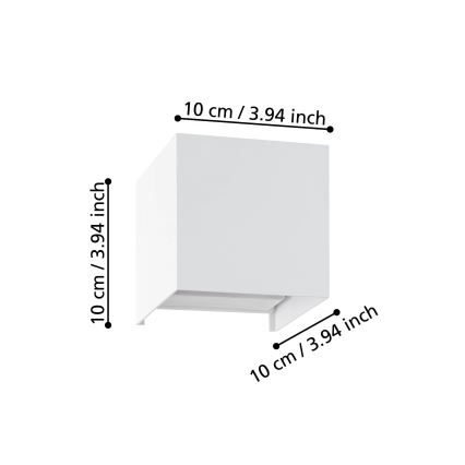 Eglo - LED аплик 2xLED/1,5W/230V 3000K бял