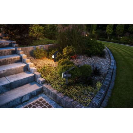 Eglo - LED RGBW димируема соларна лампа LED/3W/4,5V IP44 черна + дистанционно управление