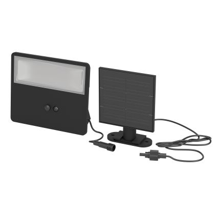 Eglo - Соларно LED стенно осветително тяло със сензор LED/6,7W/3,7V 2400 mAh IP44 черно