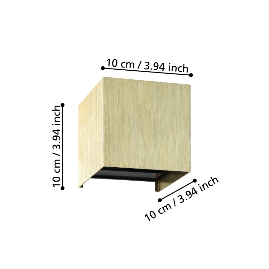 Eglo - LED аплик 2xLED/1,5W/230V 3000K златист
