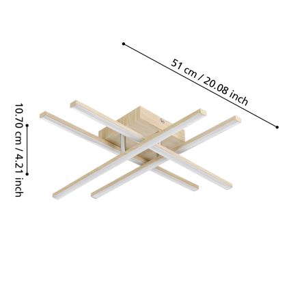 Eglo - LED таванно осветително тяло LED/20,5W/230V златисто