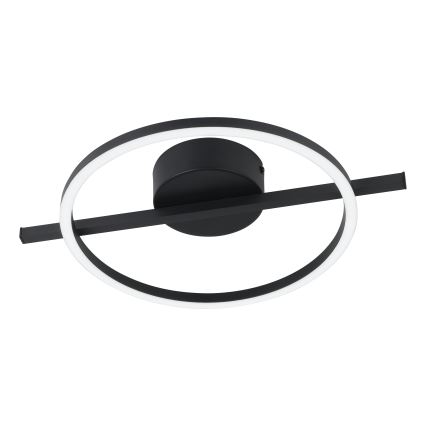 Eglo - LED RGBW Димируем плафон LED/17W/230V 2700-6500K черен + дистанционно управление