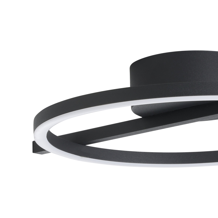 Eglo - LED RGBW Димируем плафон LED/17W/230V 2700-6500K черен + дистанционно управление