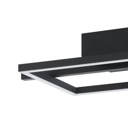 Eglo - LED RGBW Димируем плафон LED/17W/230V 2700-6500K черен + дистанционно управление