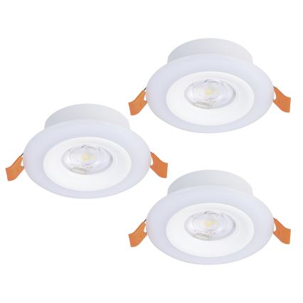 Eglo - К-кт 3xLED RGBW Димируема лампа за окачен таван на баня 3xLED/3,8W/230V 2700-6500K IP44 + дистанционно управление
