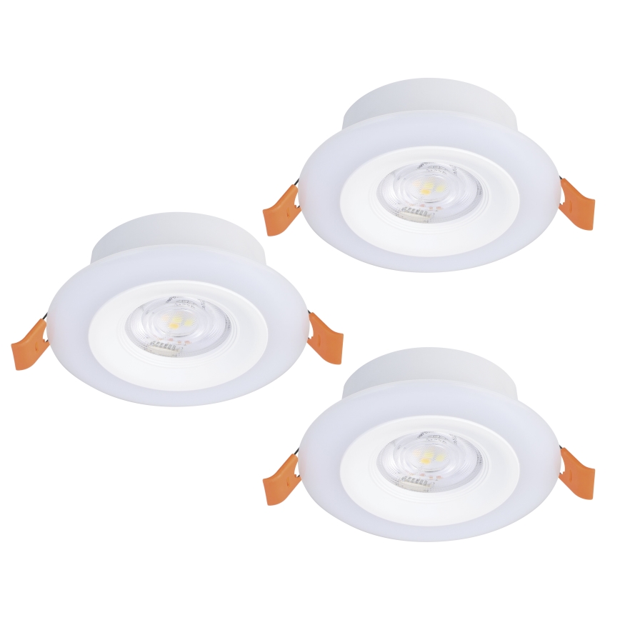 Eglo - К-кт 3xLED RGBW Димируема лампа за окачен таван на баня 3xLED/3,8W/230V 2700-6500K IP44 + дистанционно управление