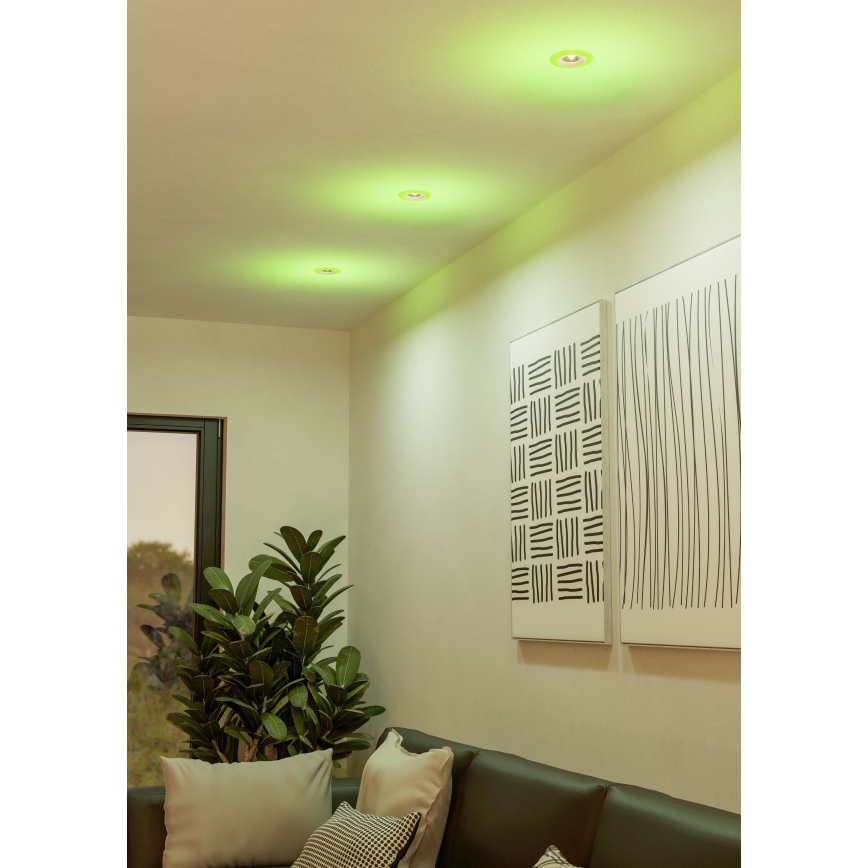 Eglo - К-кт 3xLED RGBW Димируема лампа за окачен таван на баня 3xLED/3,8W/230V 2700-6500K IP44 + дистанционно управление