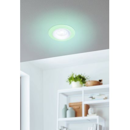Eglo - К-кт 3xLED RGBW Димируема лампа за окачен таван на баня 3xLED/3,8W/230V 2700-6500K IP44 + дистанционно управление