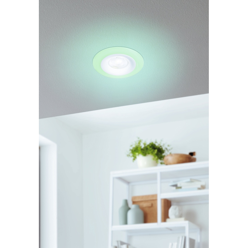 Eglo - К-кт 3xLED RGBW Димируема лампа за окачен таван на баня 3xLED/3,8W/230V 2700-6500K IP44 + дистанционно управление