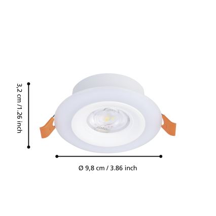 Eglo - К-кт 3xLED RGBW Димируема лампа за окачен таван на баня 3xLED/3,8W/230V 2700-6500K IP44 + дистанционно управление