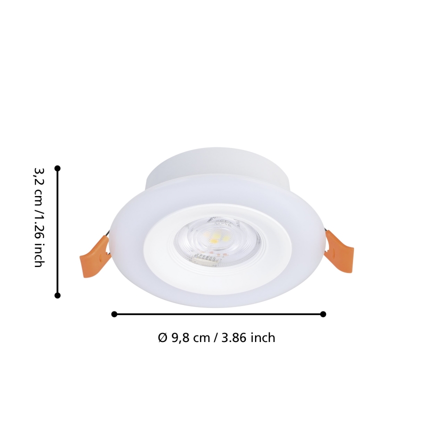 Eglo - К-кт 3xLED RGBW Димируема лампа за окачен таван на баня 3xLED/3,8W/230V 2700-6500K IP44 + дистанционно управление