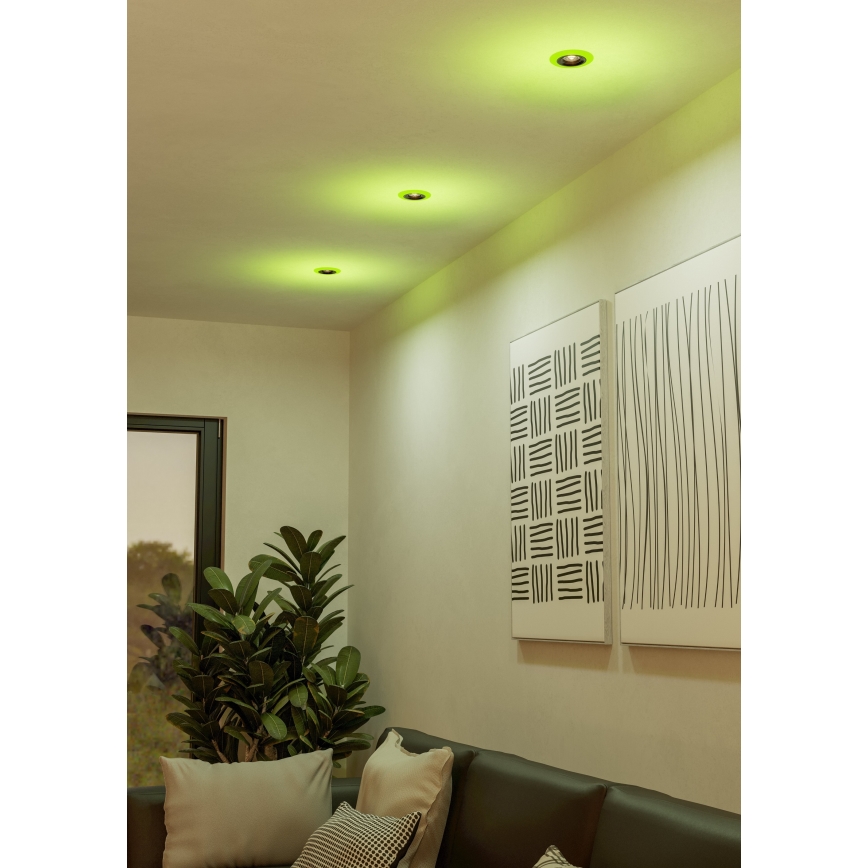 Eglo - К-кт 3x LED RGBW Димируема лампа за окачен таван на баня 3xLED/3,8W/230V 2700-6500K IP44 + дистанционно управление