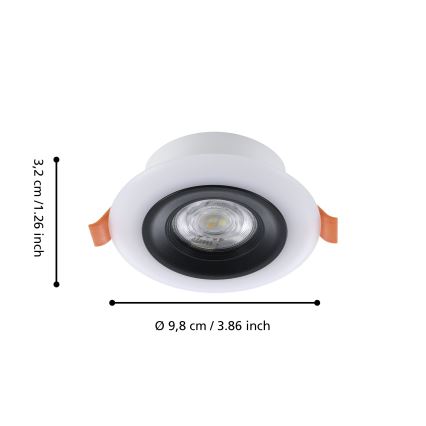 Eglo - К-кт 3x LED RGBW Димируема лампа за окачен таван на баня 3xLED/3,8W/230V 2700-6500K IP44 + дистанционно управление