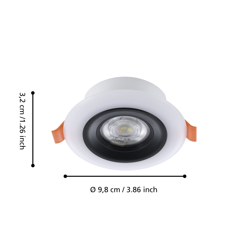 Eglo - К-кт 3x LED RGBW Димируема лампа за окачен таван на баня 3xLED/3,8W/230V 2700-6500K IP44 + дистанционно управление