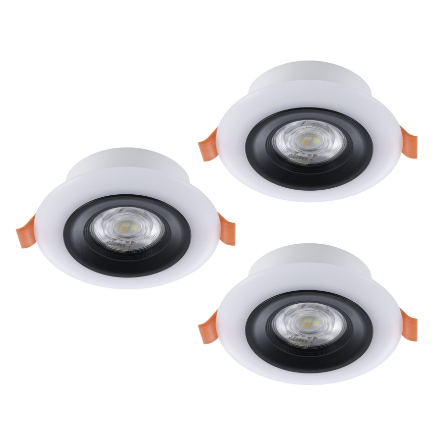 Eglo - Комплект 3x LED RGBW димируеми вградени осветителни тела за баня LED/3,8W/230V 2700-6500K IP44 + дистанционно управление