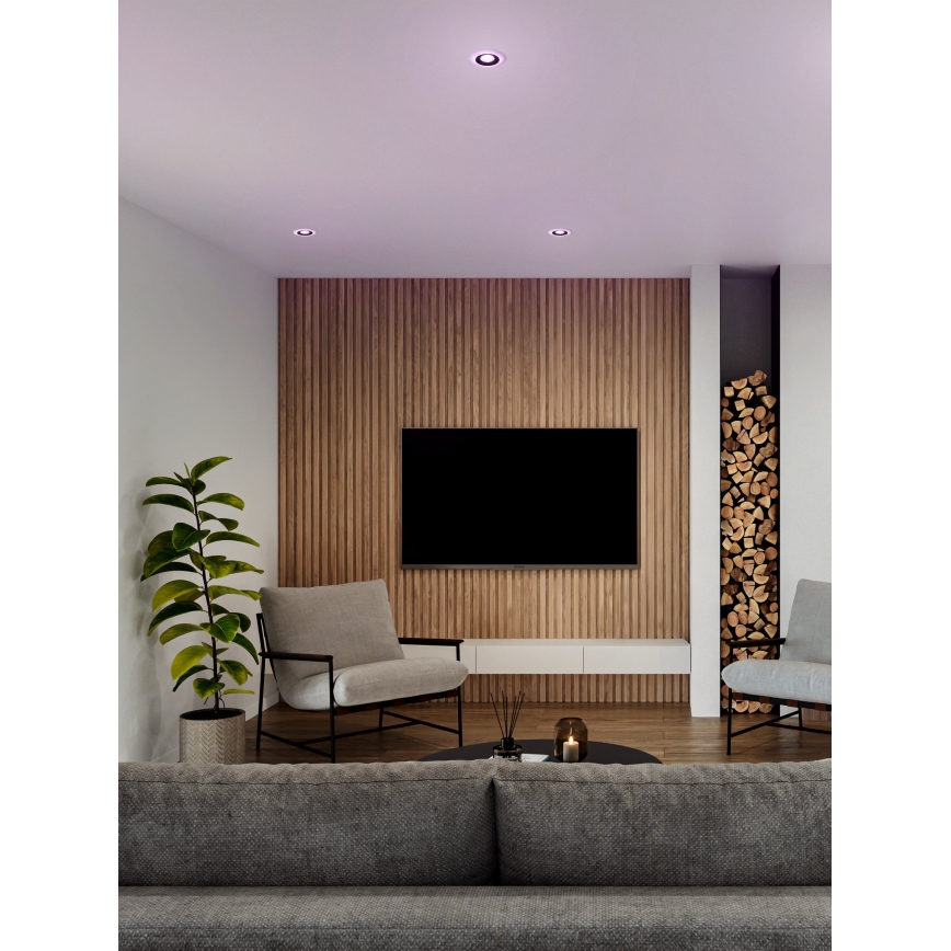 Eglo - Комплект 3x LED RGBW димируеми вградени осветителни тела за баня LED/3,8W/230V 2700-6500K IP44 + дистанционно управление