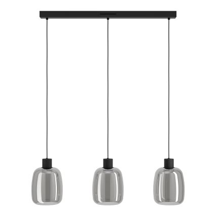 Eglo - LED RGBW Димируем пендел 3xLED/3,7W/230V 2700-6500K сив
