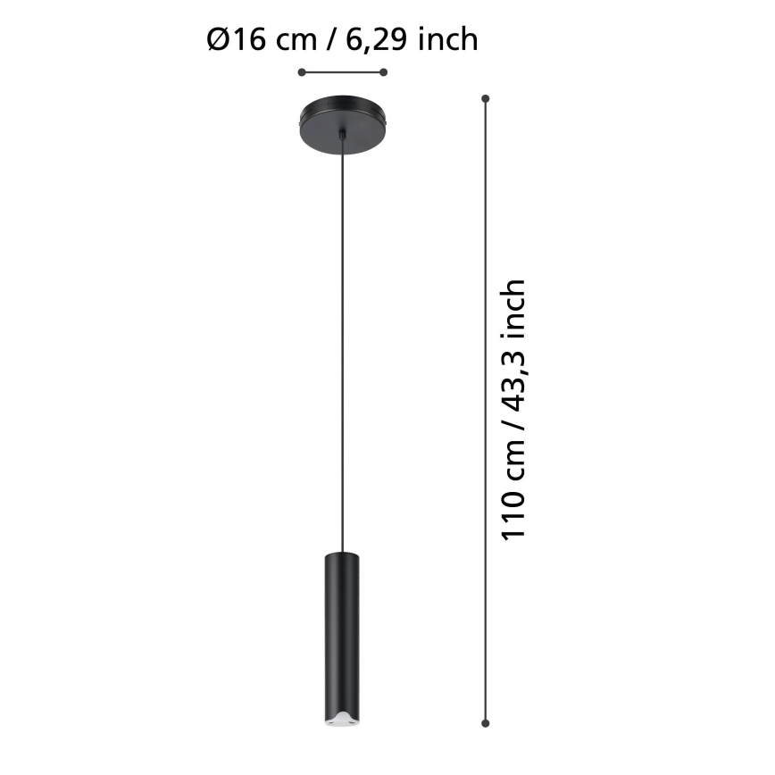 Eglo - LED RGBW Димируем пендел LED/3,7W/230V 2700-6500K черен