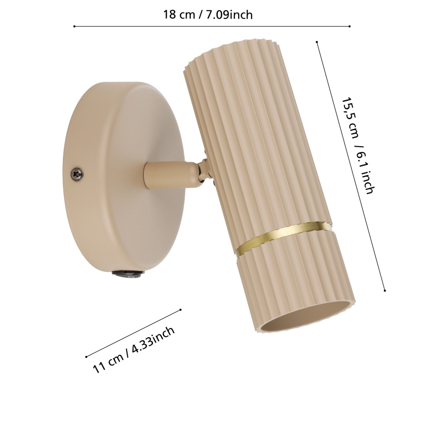 Eglo - LED аплик 1xGU10/5W/230V 3000K бежов