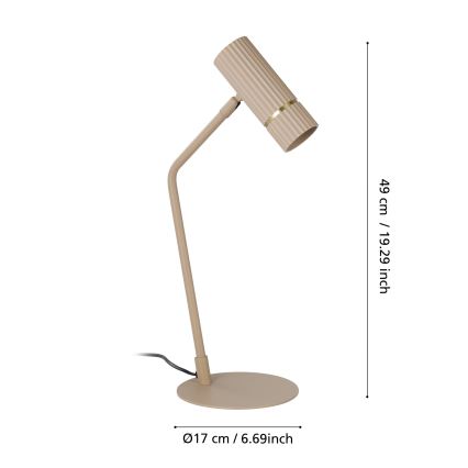 Eglo - LED Настолна лампа 1xGU10/5W/230V 3000K бежов