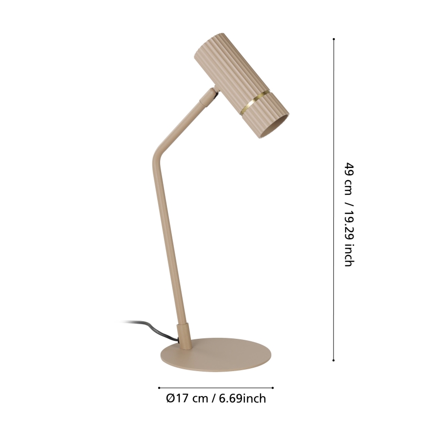 Eglo - LED Настолна лампа 1xGU10/5W/230V 3000K бежов
