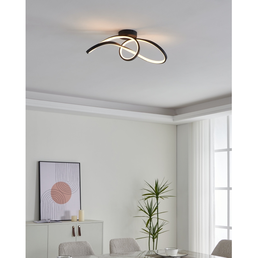 Eglo - LED RGBW Димируем плафон LED/22W/230V 2700-6500K черен