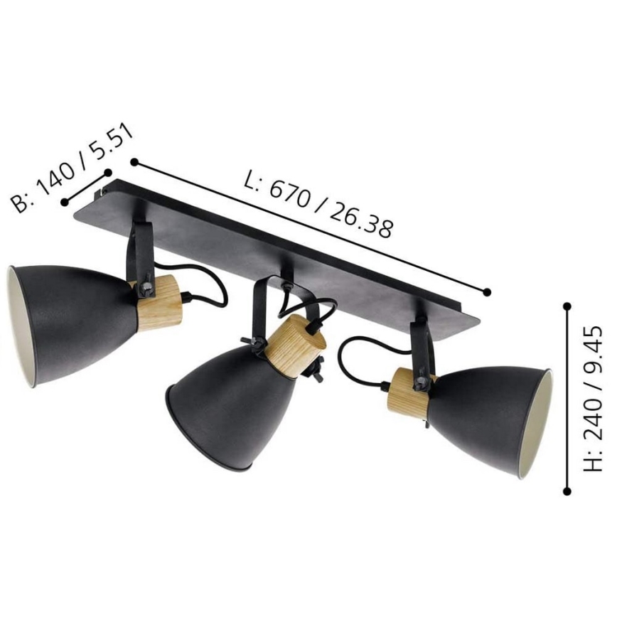Eglo - точково осветително тяло 3xE27/40W/230V