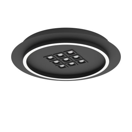 Eglo - LED Димируем плафон LED/21,4W/230V 2700-6500K черен + дистанционно управление
