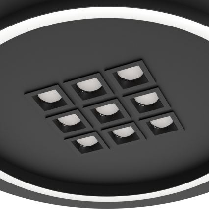 Eglo - LED Димируем плафон LED/21,4W/230V 2700-6500K черен + дистанционно управление