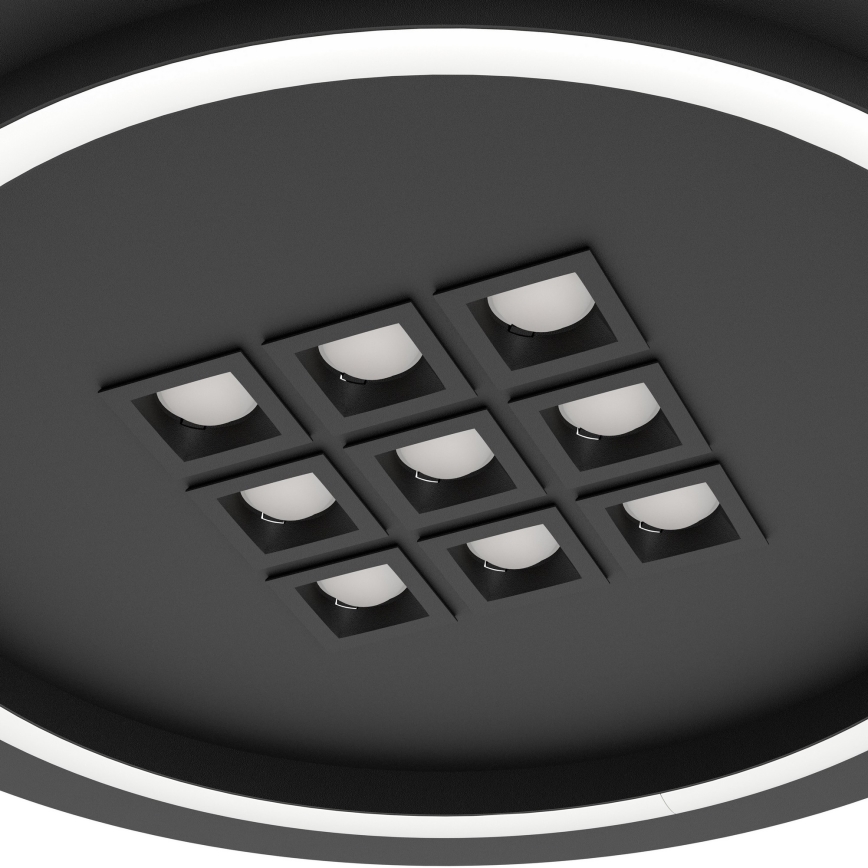 Eglo - LED Димируем плафон LED/21,4W/230V 2700-6500K черен + дистанционно управление
