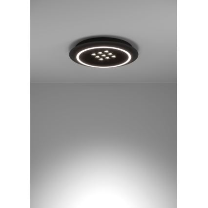 Eglo - LED Димируем плафон LED/21,4W/230V 2700-6500K черен + дистанционно управление
