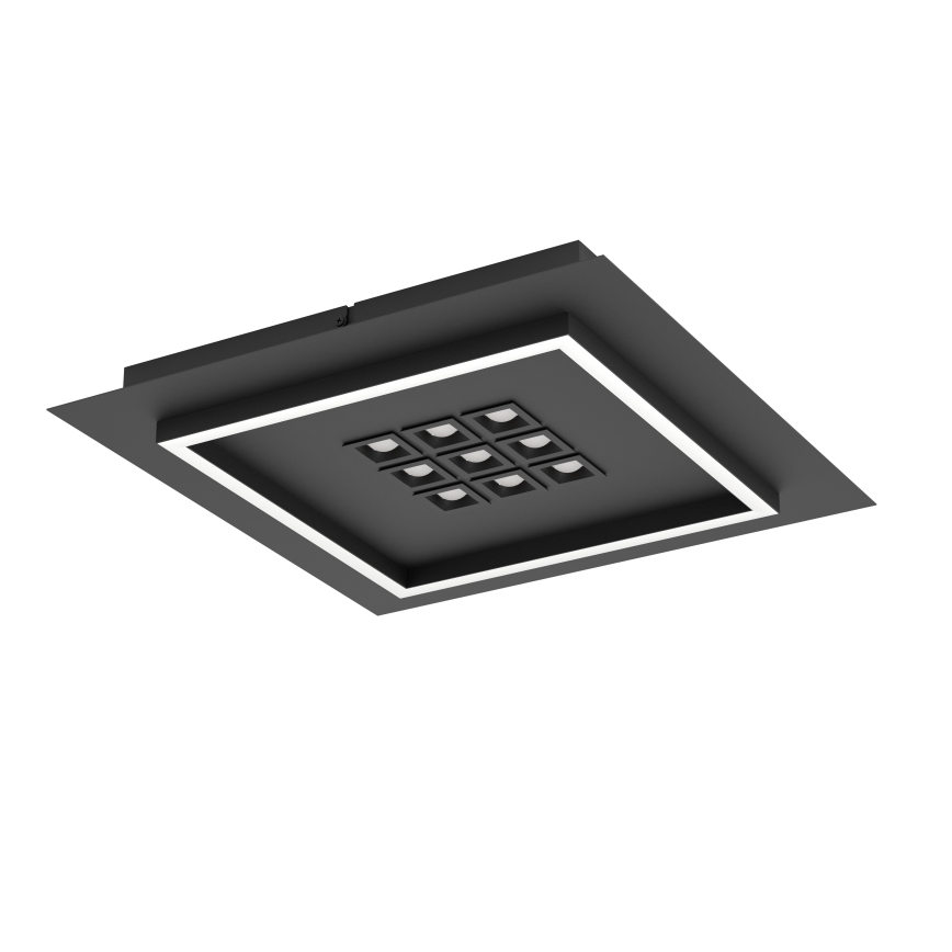 Eglo - LED Димируем плафон LED/21,4W/230V 2700-6500K черен + дистанционно управление