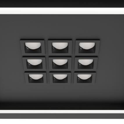 Eglo - LED Димируем плафон LED/21,4W/230V 2700-6500K черен + дистанционно управление