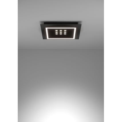 Eglo - LED Димируем плафон LED/21,4W/230V 2700-6500K черен + дистанционно управление