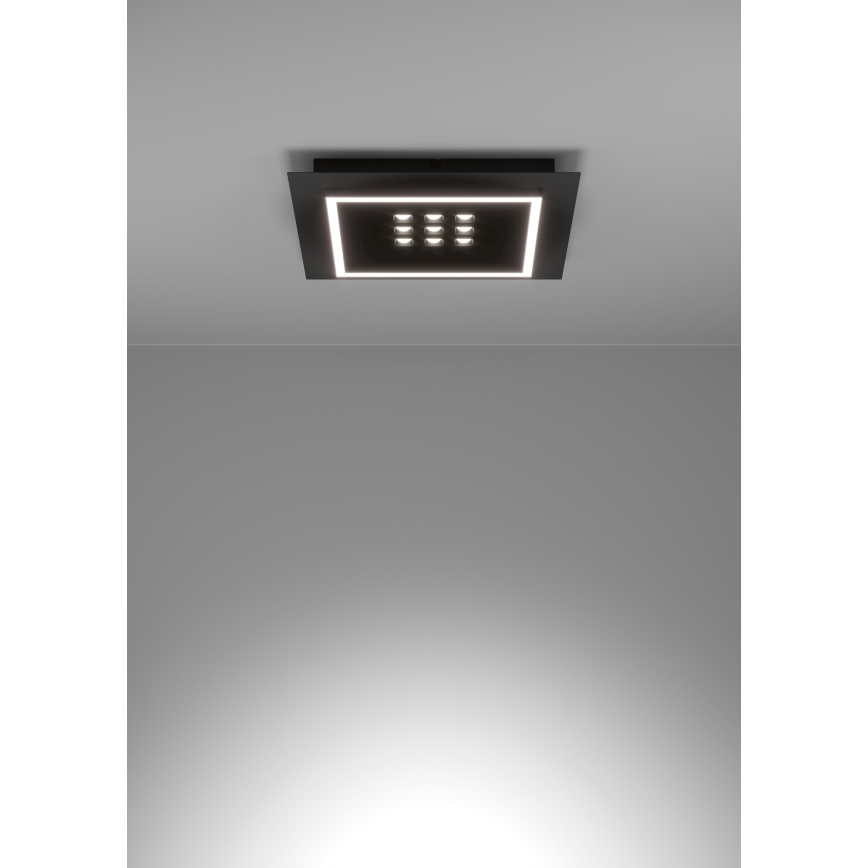 Eglo - LED Димируем плафон LED/21,4W/230V 2700-6500K черен + дистанционно управление