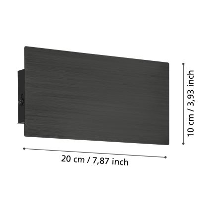 Eglo - LED аплик LED/6W/230V 3000K черен