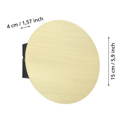 Eglo - LED аплик LED/4W/230V 3000K златист