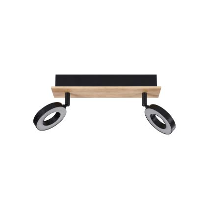 Eglo - LED точково осветително тяло 2xLED/4,2W/230V черно/кафяво