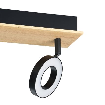 Eglo - LED точково осветително тяло 2xLED/4,2W/230V черно/кафяво