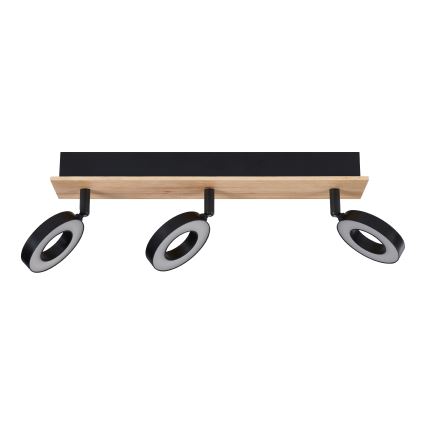 Eglo - LED точково осветително тяло 3xLED/4,2W/230V черно/кафяво