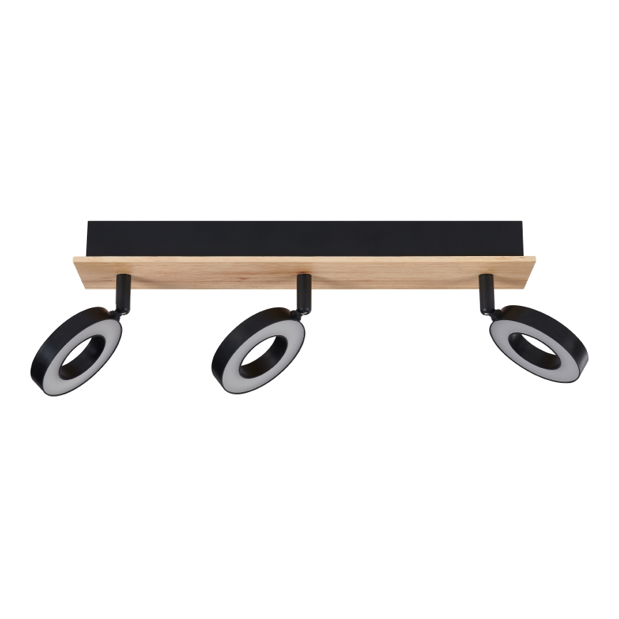 Eglo - LED точково осветително тяло 3xLED/4,2W/230V черно/кафяво