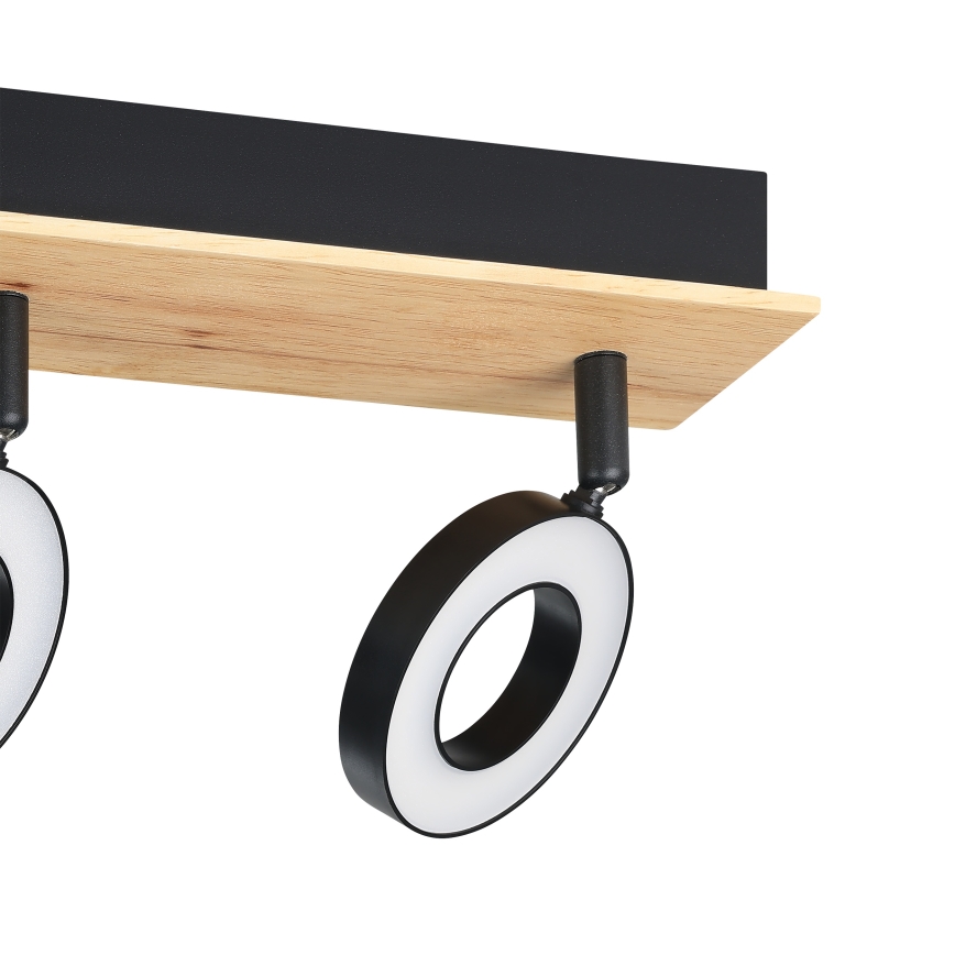 Eglo - LED точково осветително тяло 3xLED/4,2W/230V черно/кафяво