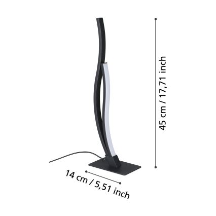 Eglo - LED Настолна лампа LED/12W/230V 4000K черен