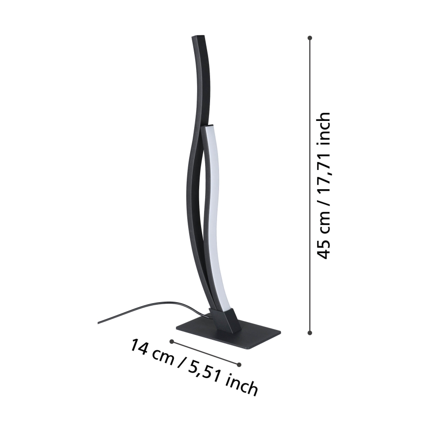 Eglo - LED Настолна лампа LED/12W/230V 4000K черен
