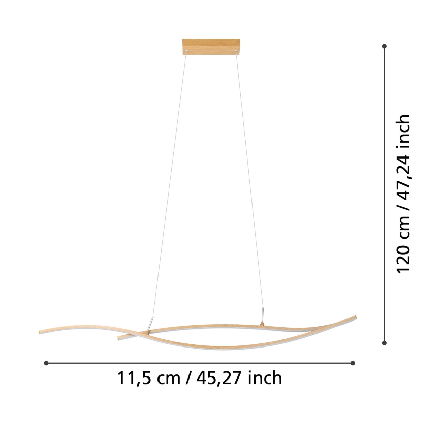 Eglo - LED Пендел LED/20W/230V 4000K бежов