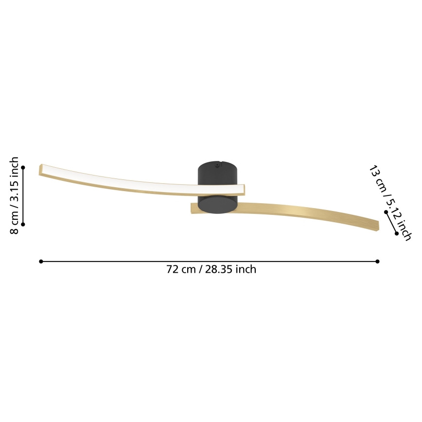 Eglo - LED Плафониера LED/12W/230V 4000K златист
