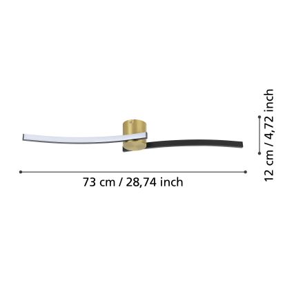 Eglo - LED Плафониера LED/12W/230V 4000K черен